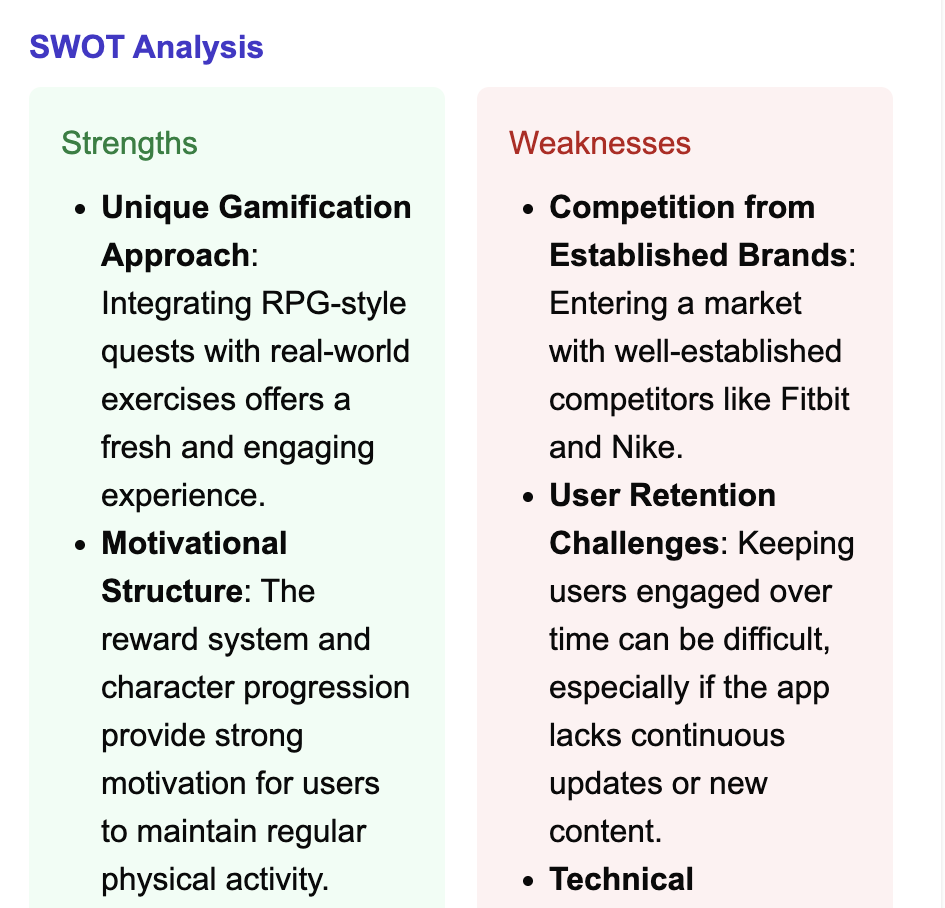 SWOT Analysis Tool